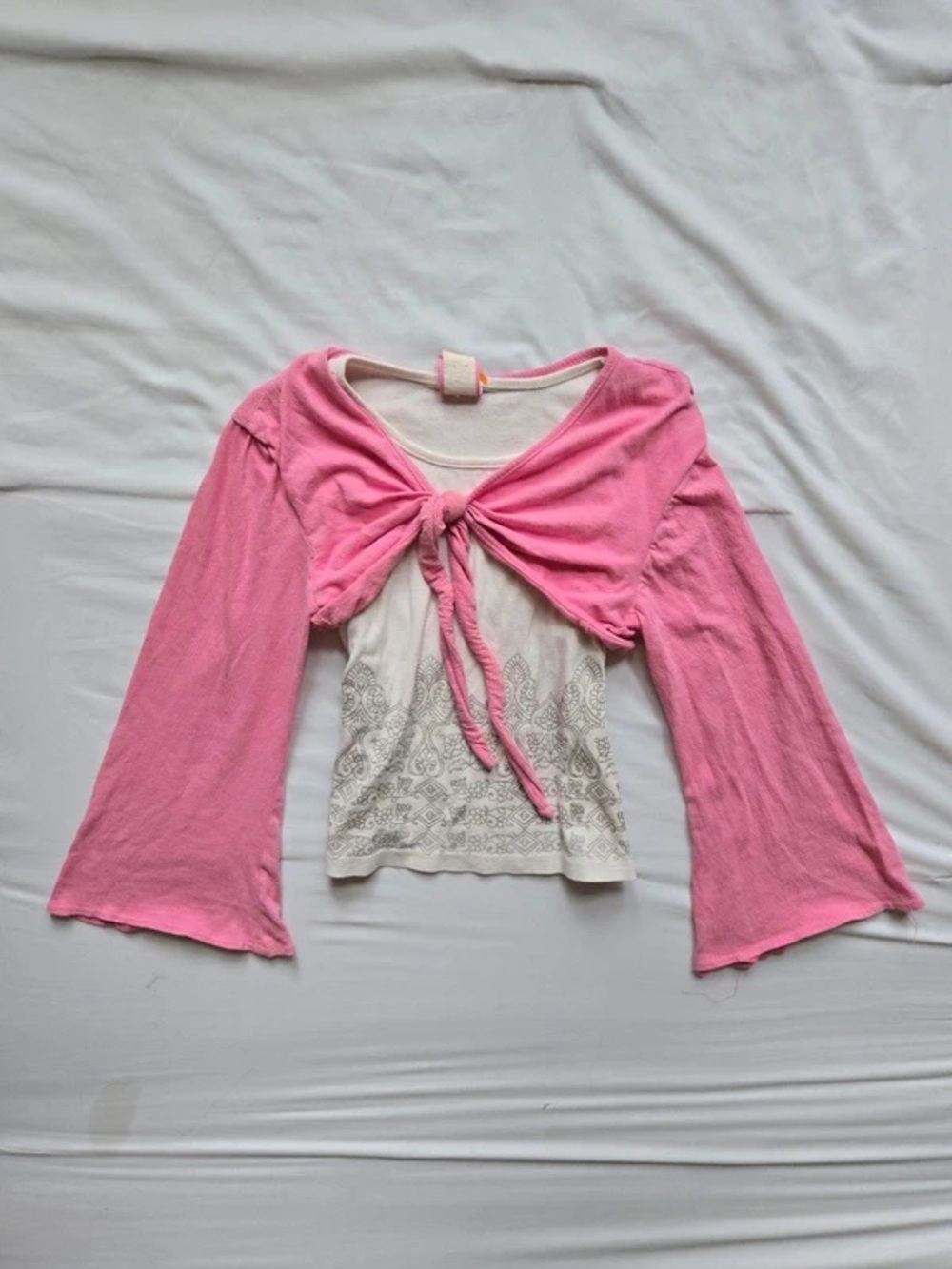 Vintage bell sleeve wrap cami top